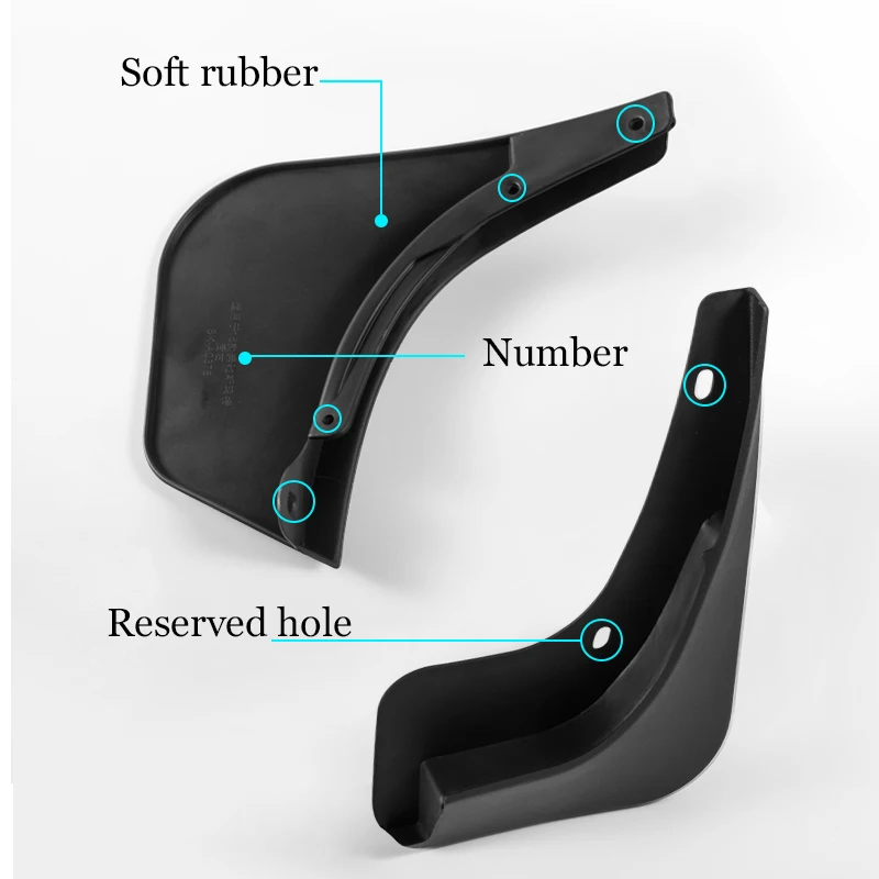 

4pcs Set Car Tire Fender Front Rear Wheel Mud Flaps Splash Guards MudFlaps Protector Car Accessories for smart 451 453 fortwo