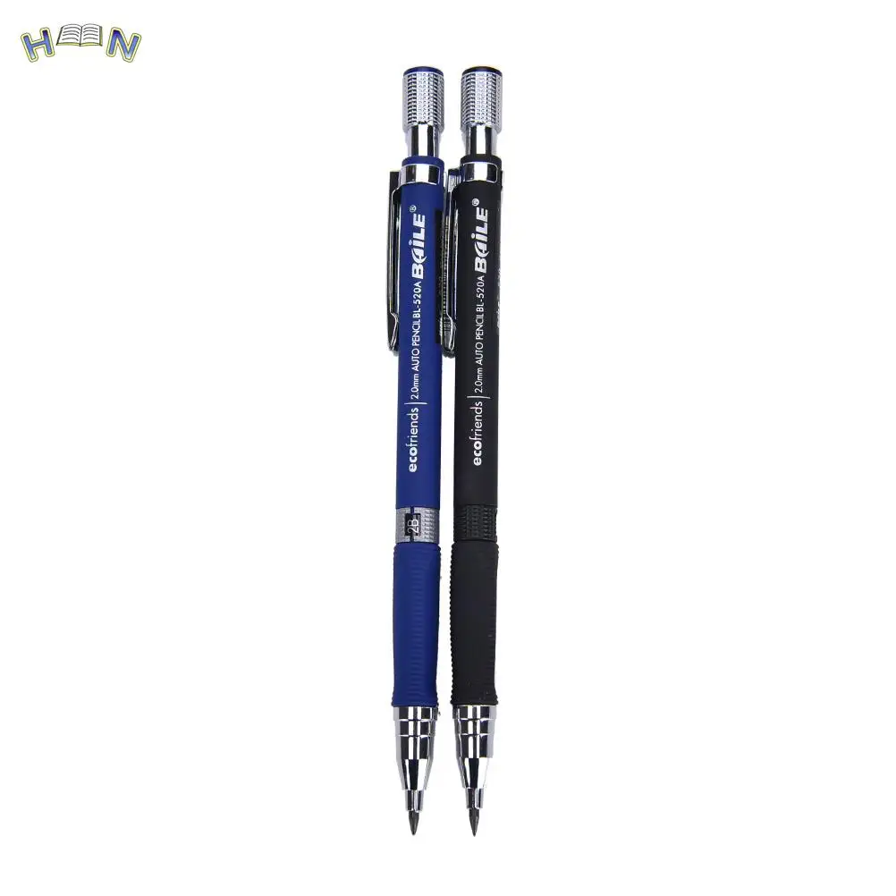 2B 2.0 mm Blue Black Lead Holder Pen Mechanical Pencils Drafting Drawing Pencil for Sketching School Office Stationery