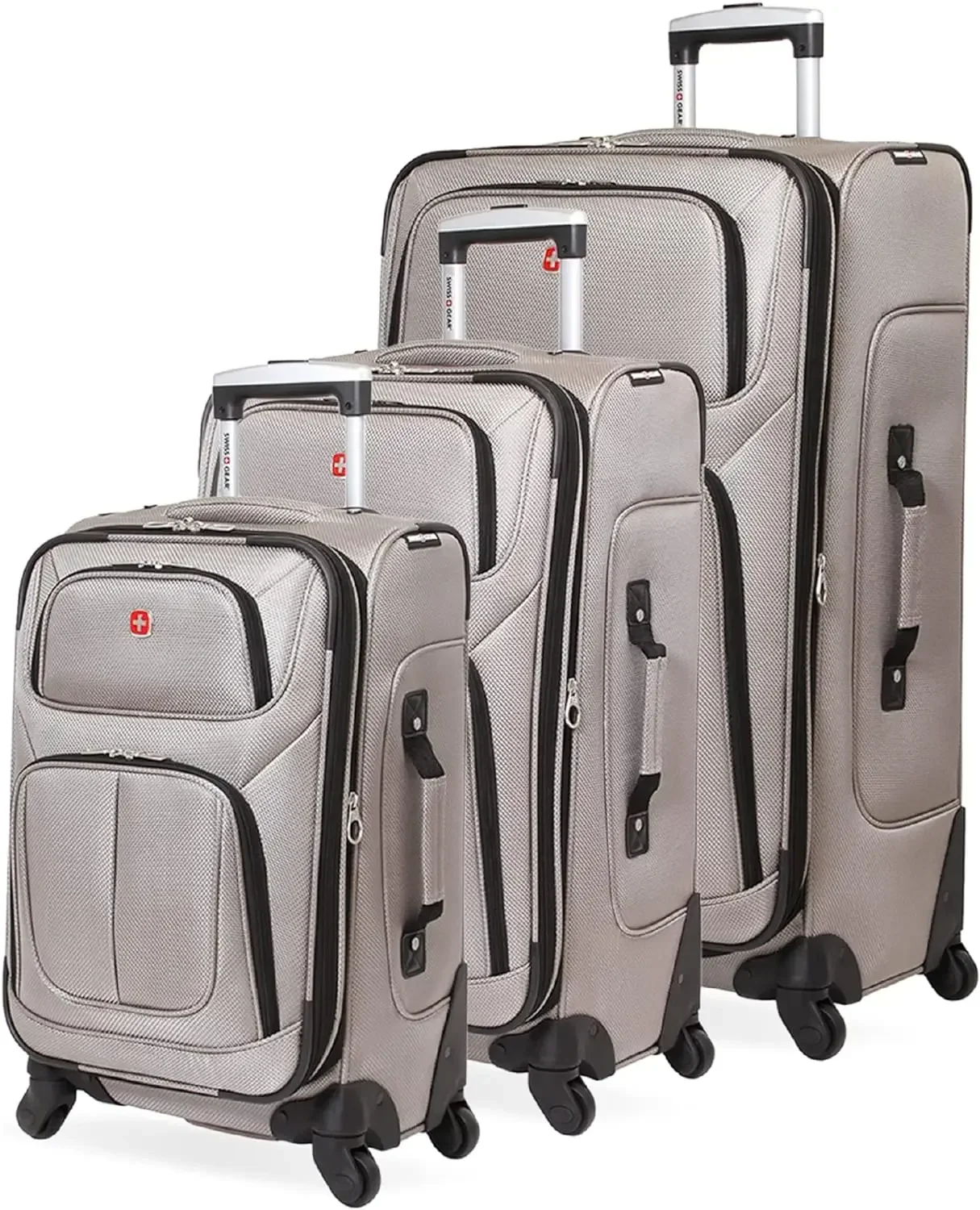Для расширяемой роликовой багажника SwissGear Sion Softside, темно-серого цвета, комплект из 3 предметов (21/25/29) и
