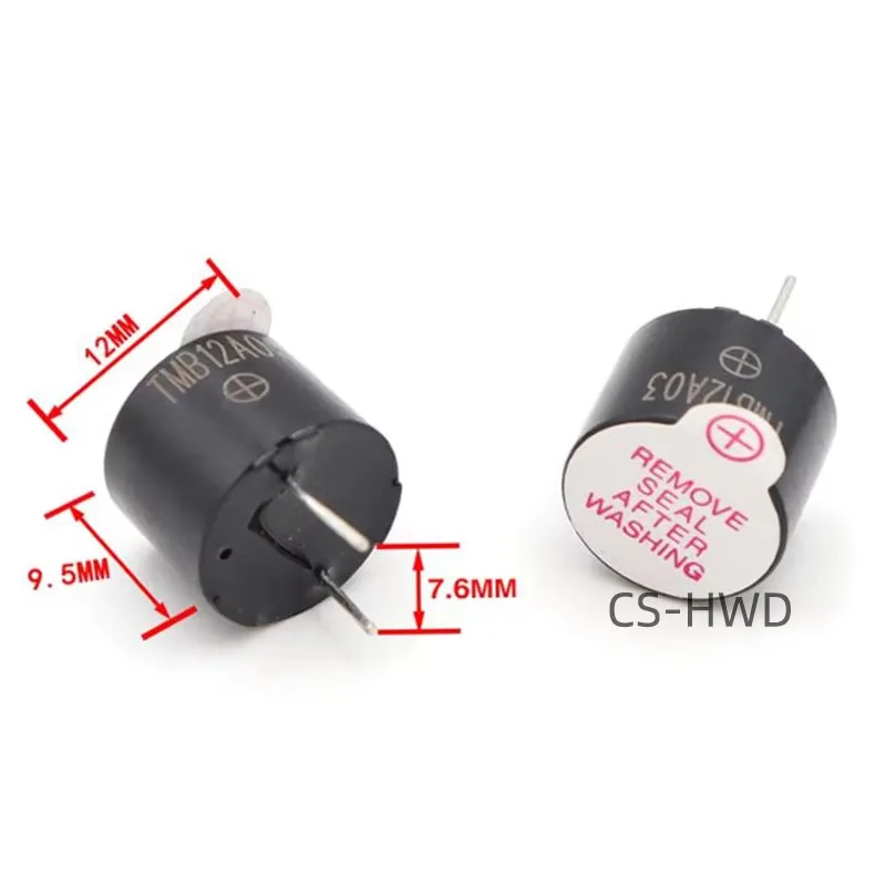 10pcs/lot Active buzzer 3V/5V/12V TMB12A03 TMB12A05 TMB12A12 Active Buzzer Magnetic Long Continous Beep Tone 12095 12*9.5mm