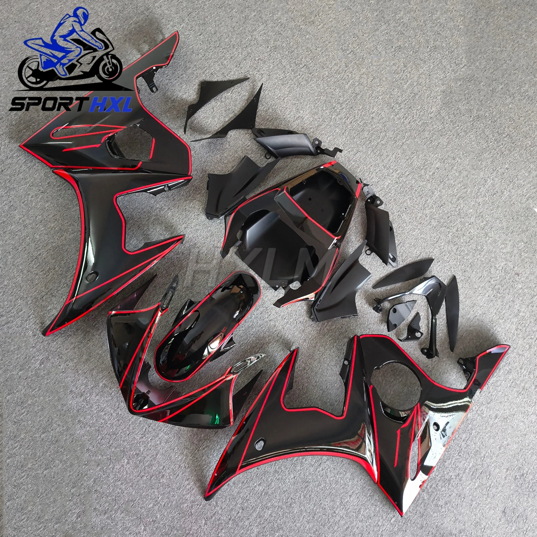 For YAMAHA YZFR6 2003 Motorcycle Fairing Body Kits for YAMAHA YZFR6 2003 - 2005 Fairings Black unpainted