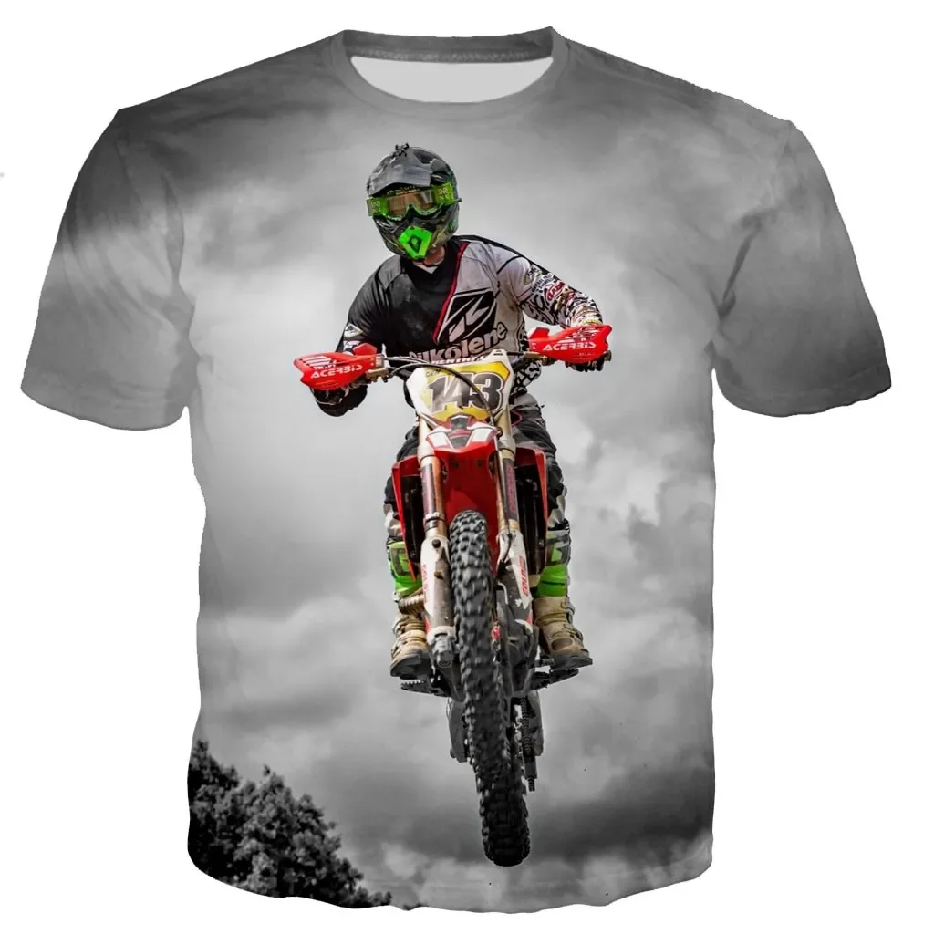 Oversized Motocross T Shirts Mens Womens Fashion 3D Printed Casual Harajuku Style Streetwear Tops