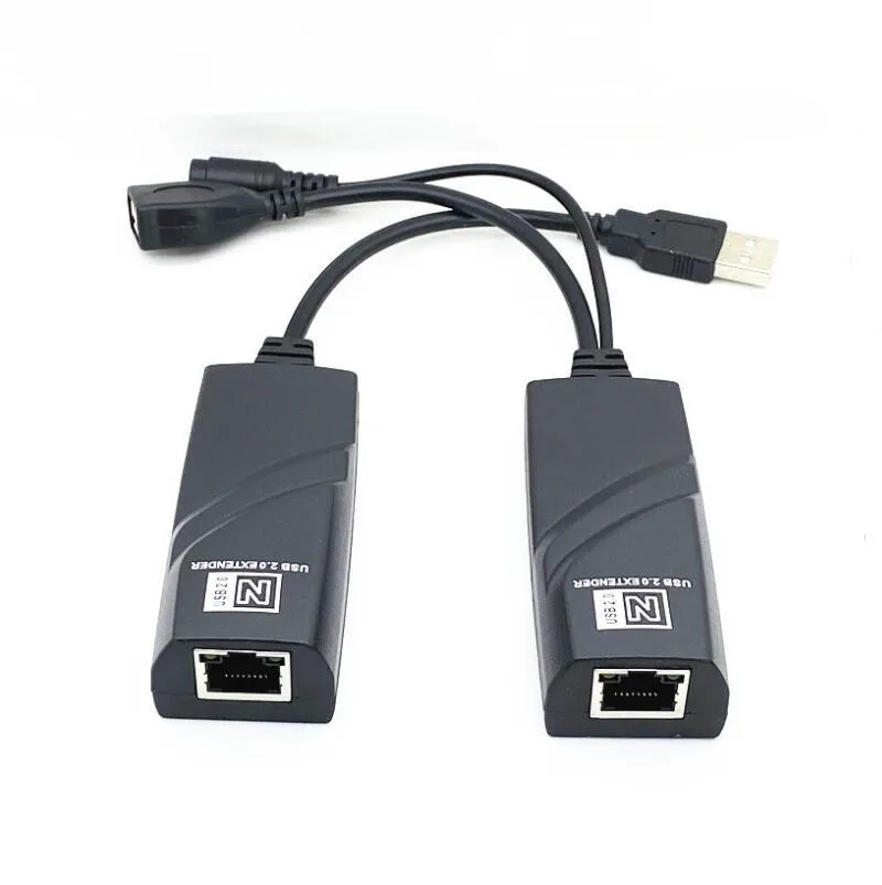 Factory 100m Extender with Power USB TO RJ45 Signal To Network Cable Transmitter Monitoring Extension Mouse