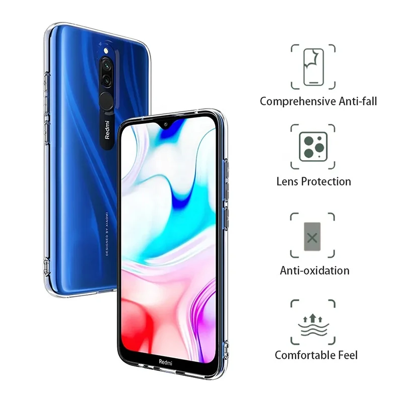 Ultra Thin Silicone Phone Case For Xiaomi Redmi Note 12 11 10 9S 8 Pro 10S 9T 8T Clear Soft Case For Redmi 10A 10C 9A 9C 8 Coque view 5