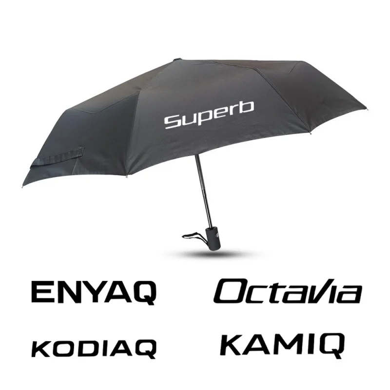 

Car Emblem Umbrella For Skoda Citigo Enyaq Kodiaq Karoq Octavia VRS Rapid Yeti Fabia Kamiq Car Fully Automatic Folding Umbrella