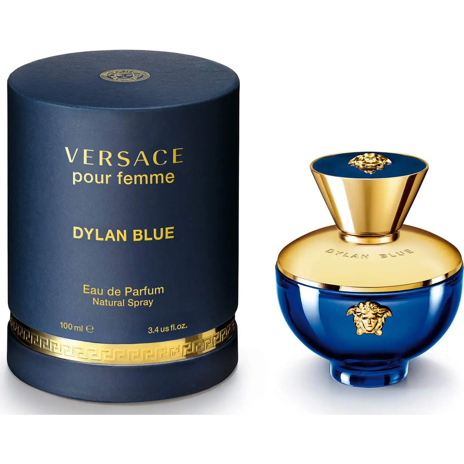 Versace Dylan Blue Pour Femme EDP 100 ml - Designer perfume for women with a captivating floral, fruity, and woody scent, in a luxurious blue bottle, offering long-lasting fragrance and elegance for the modern woman. #1