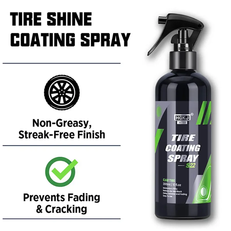 For Car Wheel Auto Care Re-black Shine Chemistry Filler Tyre Gloss HGKJ S22 Tire Coating Spray Hydrophobic Sealant Wax