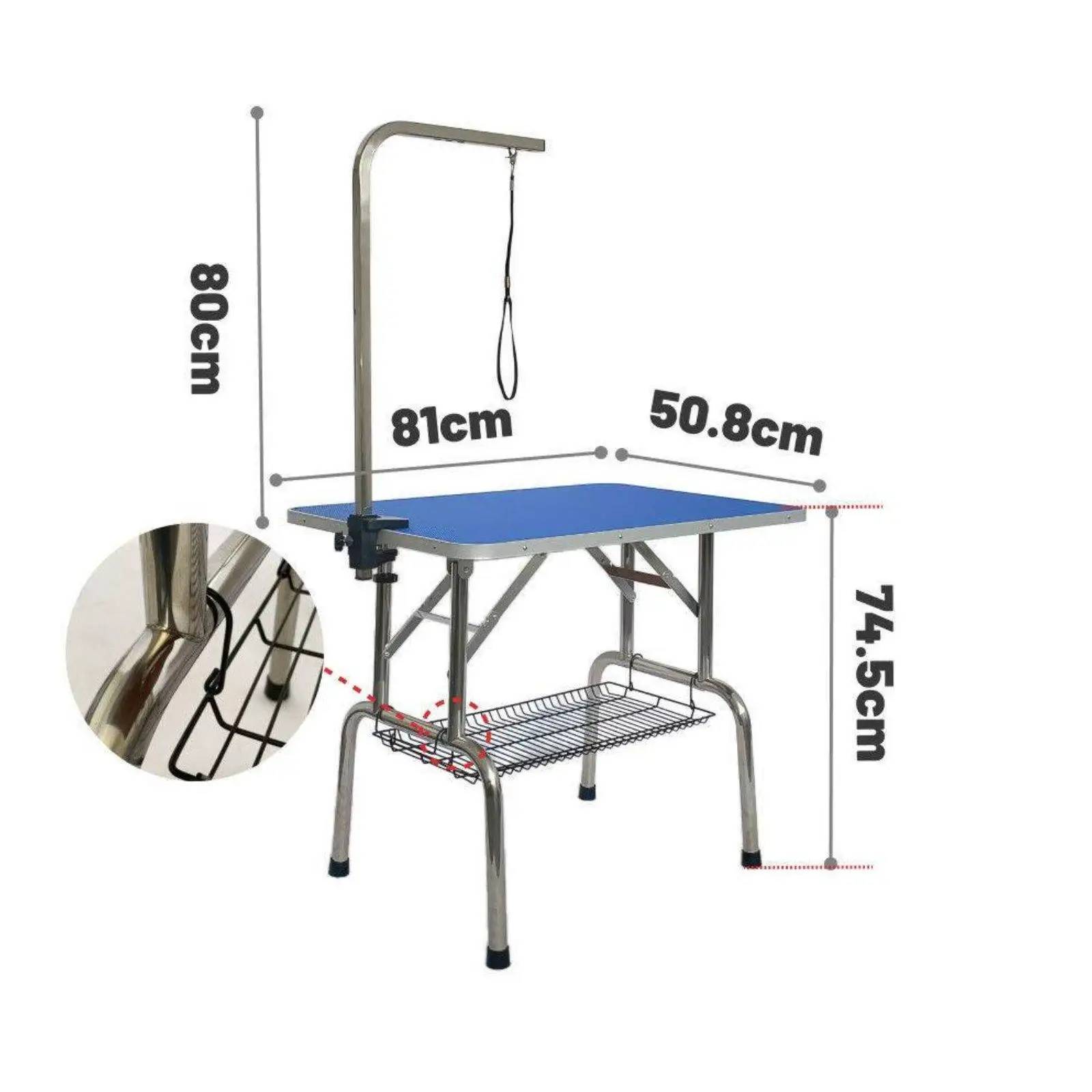 Heavy Duty Pet Grooming Station with Non Slip Rubber Feet and Adjustable Noose for Small to Medium Canine Safety