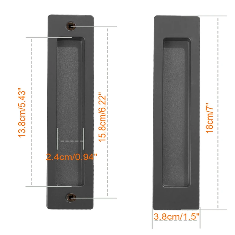 Sliding Door Handle Black Embedded Sliding Door Wardrobe Balcony Wooden Door Handle Invisible Handle Concealed Buckle