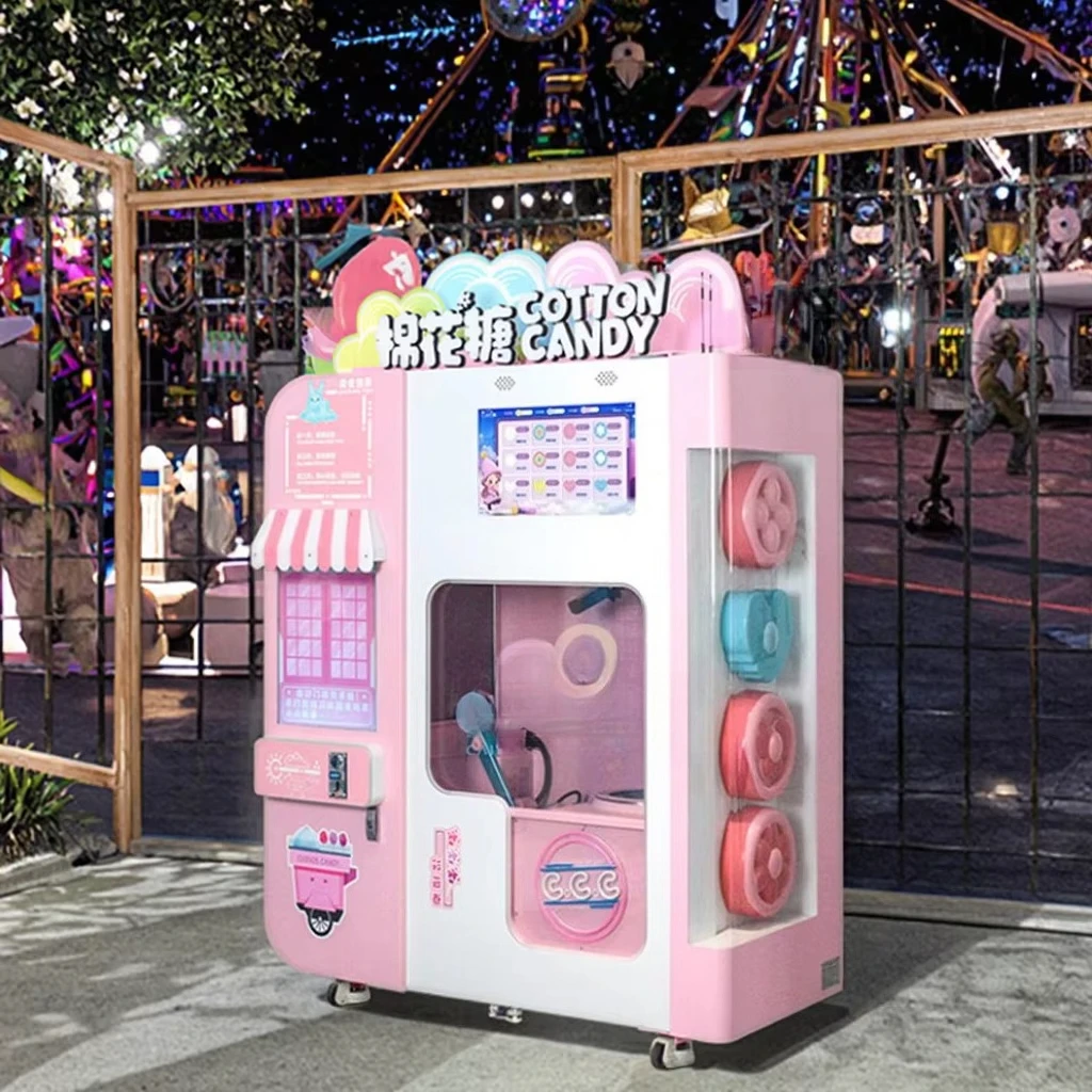 Fully Automated Smart Cotton Candy Vending Machine Digital Touch Screen New Condition-for Outdoor Self-Service Business