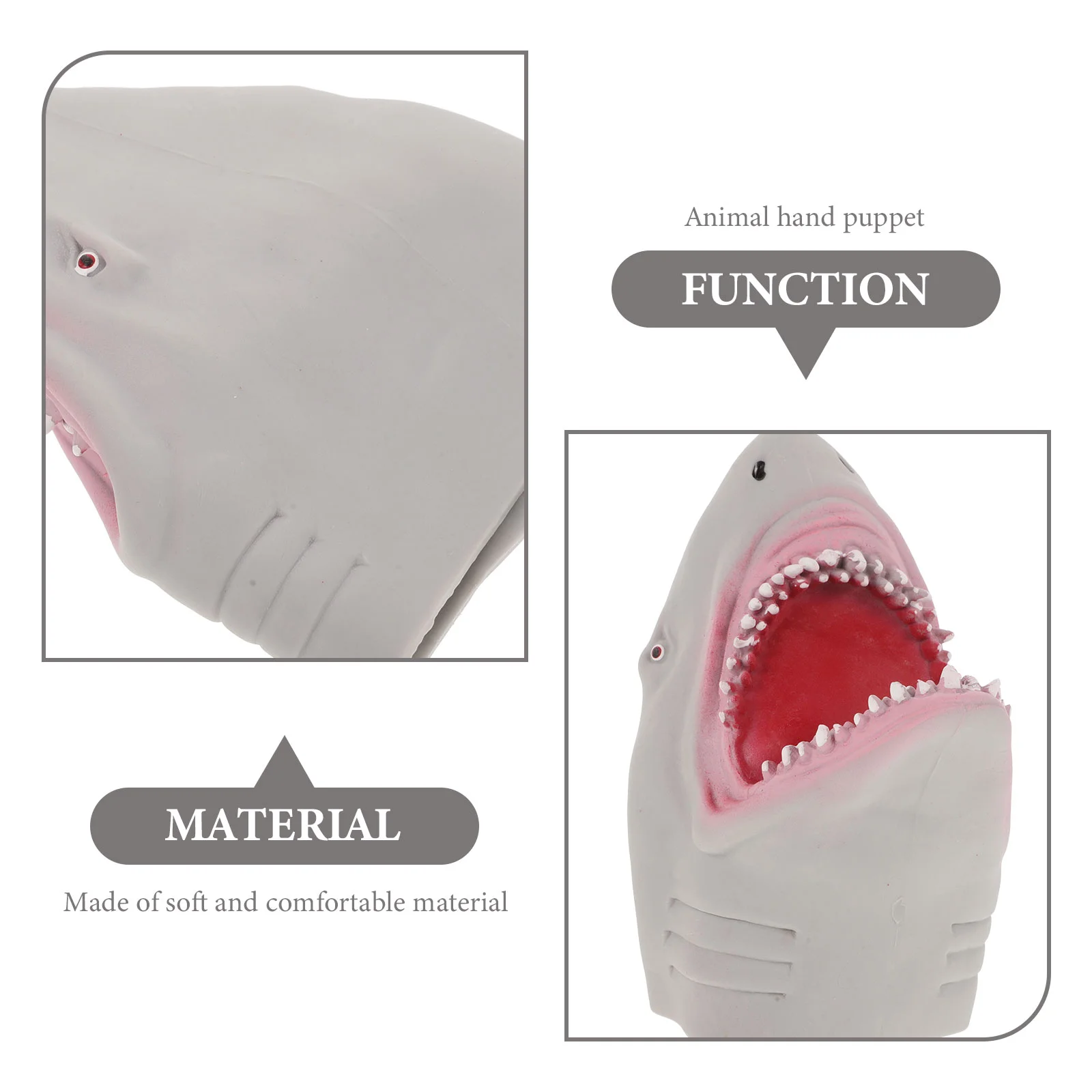 Sea Animal Toys Hand Puppet Kids Puppets Soft Rubber for Grey Story Telling Parent-child