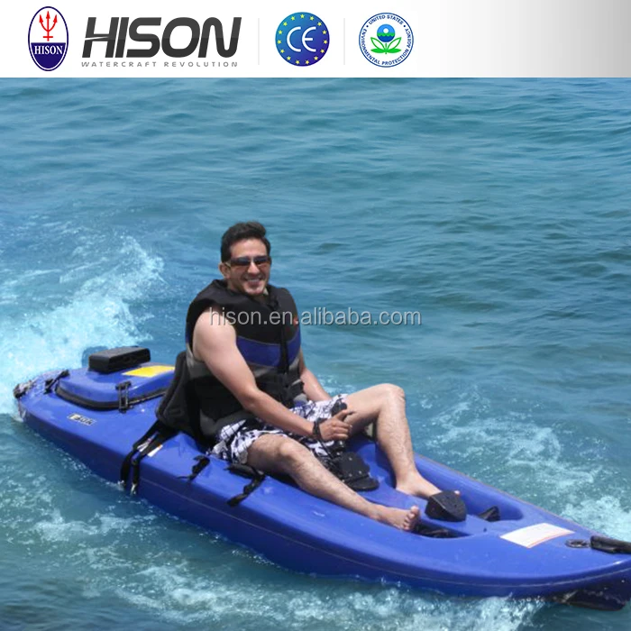 Hison 152cc 4 Stroke Jet Power Fast Pedal Drive Fishing Kayak New Type In-Hisson Fiberglass Hull Plastic Paddle Rowing Boat