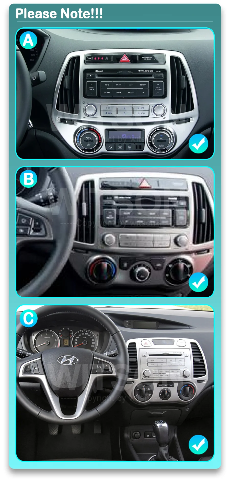 10.88 Android 13 Car Radio Multimedia for HYUNDAI I20 2013 2014 Type-C charging DSP 4G sim card 5G WIFI Carplay Auto