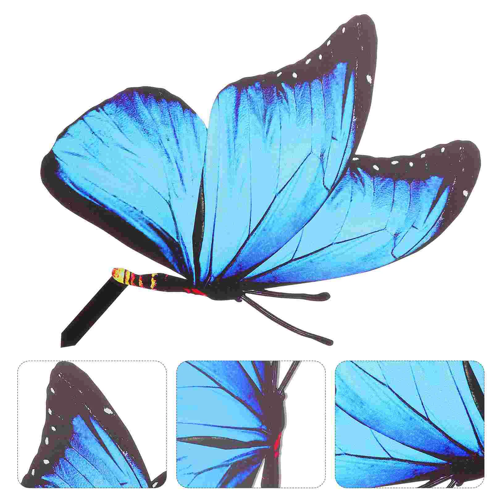 Butterfly Card Butterflies Lawn Stakes Garden Sculptures Statue Patio Decoration Acrylic