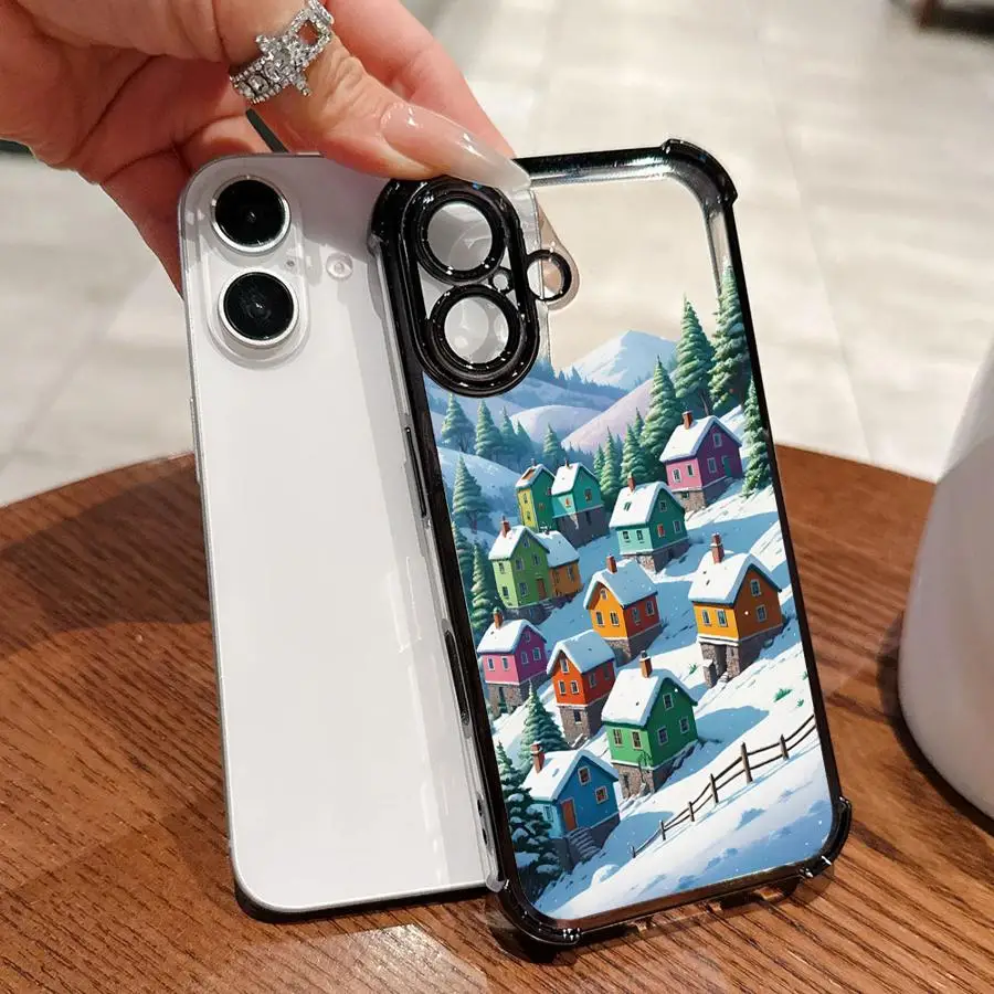 حافظة هاتف لهاتف ابل ايفون 17 اير 16e 16 15 14 بلس 13 12 11 برو ماكس غطاء ناعم عيد الميلاد سانتا كلوز #5