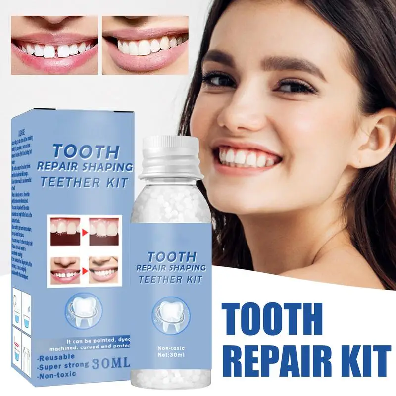 Oral Fake Teeth Filling Repair Temporary Tooth Filling Repair Kit Dentals Repair Beads Food Grade False Teeth Solid Glue