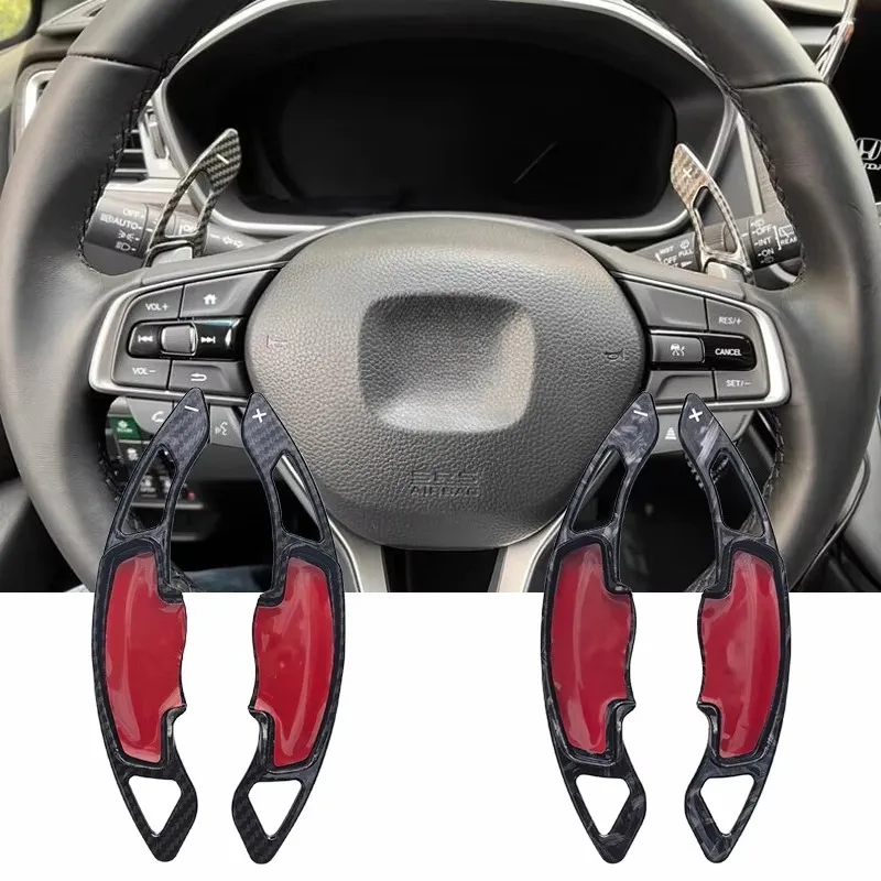 2pcs/lot Car Sports Steering Wheel Shift Paddle Shifter fit For Honda Civic G10 Accord X CR-V Odyssey 2018-2022 ABS Carbon Fiber