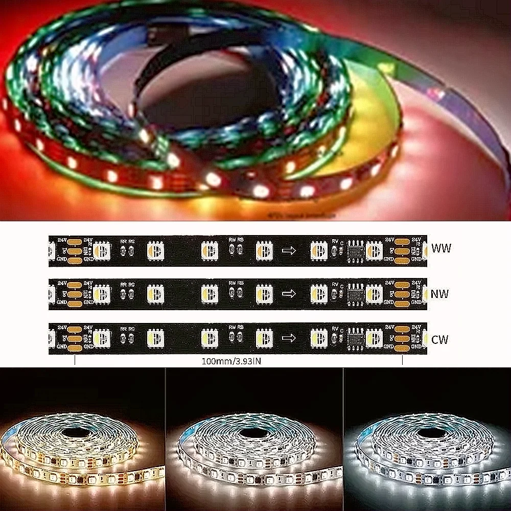 WS2814 RGBW แอดเดรส COB LED strip RGBCW RGBNW RGBWW 576 LEDs/m 10 มม.1 M/2 M/4 M/5 M/10 M DC24V