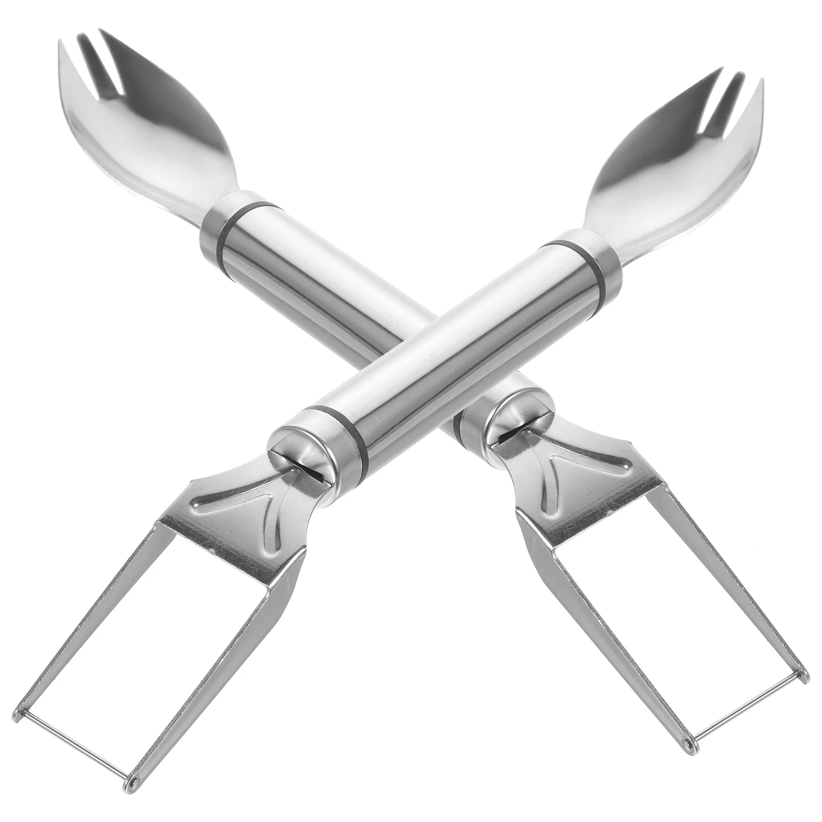 

2pcs Stainless Steel Watermelon Slicer Tool Food Grade Fruit Cubes Cutter Hygienic Compact Design Kitchen Tool Watermelon Fork