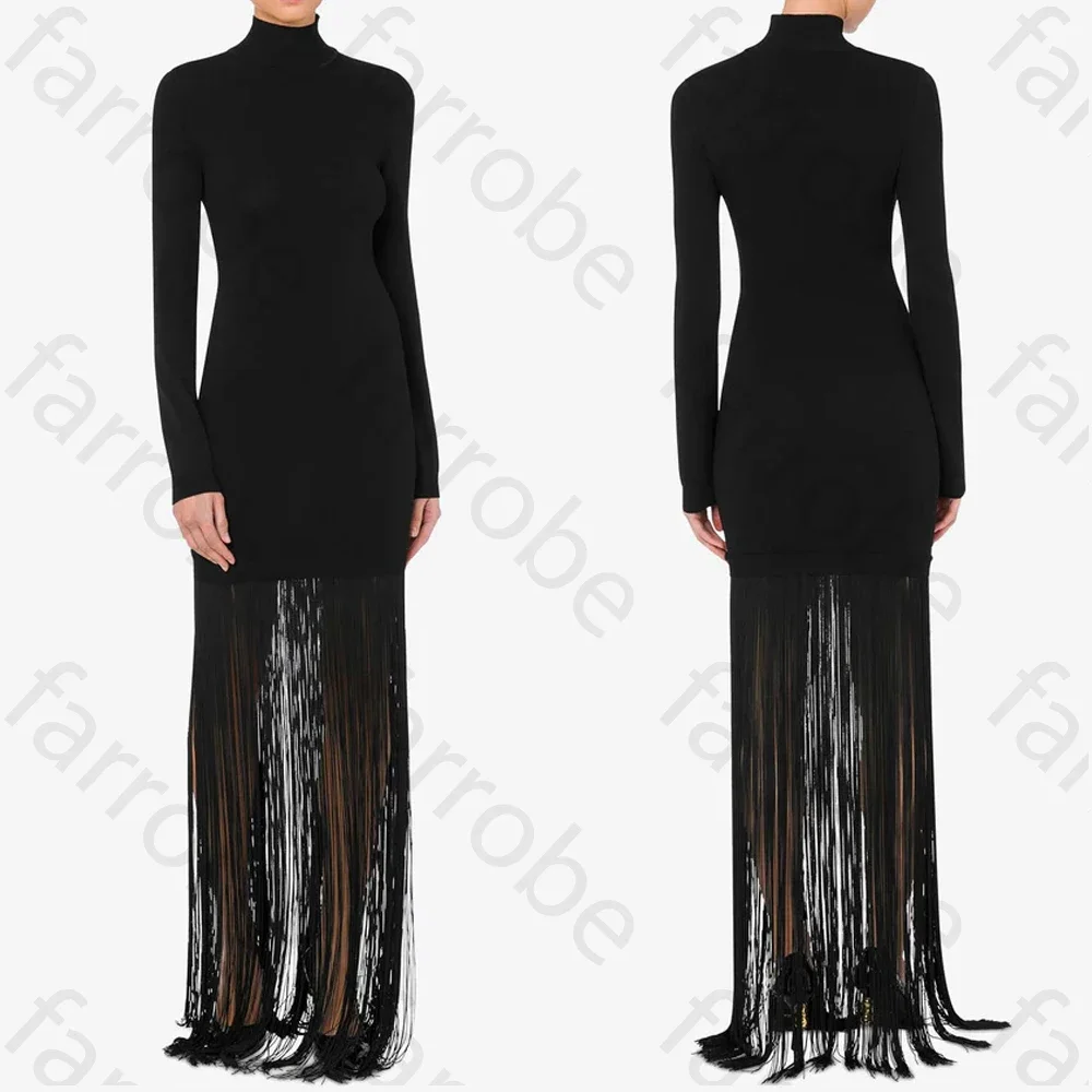 

Customized Elegant Fringed Maxi Dress A-Line Evening Dresses Occasion Formal Exquisite High Quality Prom Party Gowns for Women