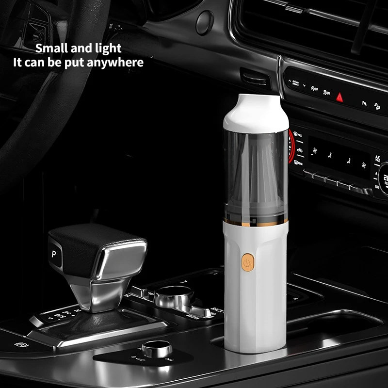 Car Vacuum Cleaner Wireless Charging Mini Portable White Handheld Dust Sweeper Household Dual-purpose 20000pa Large Suction