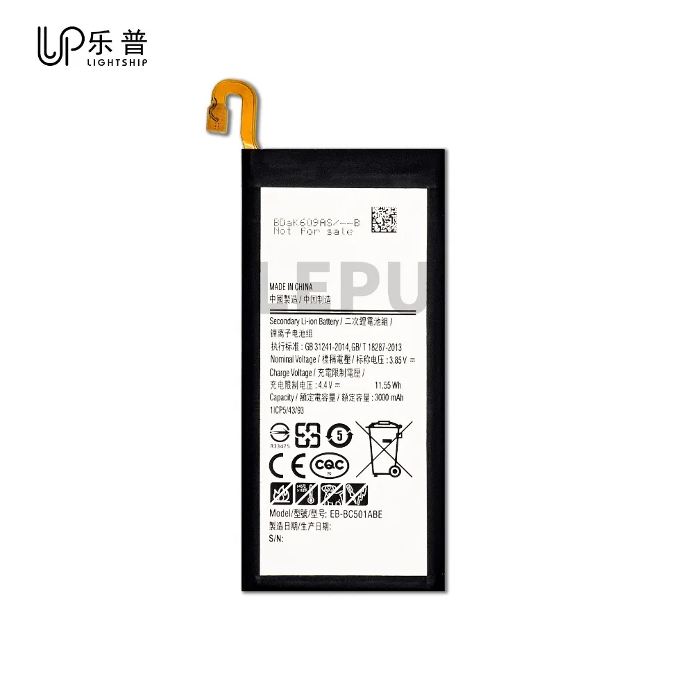 Аккумуляторы для телефона EB-BC501ABE для SAMSUNG C501 C5 Pro Сменный аккумулятор 3000 мАч с инструментом SAMSUNG C5010 Аккумулятор для ремонта телефона