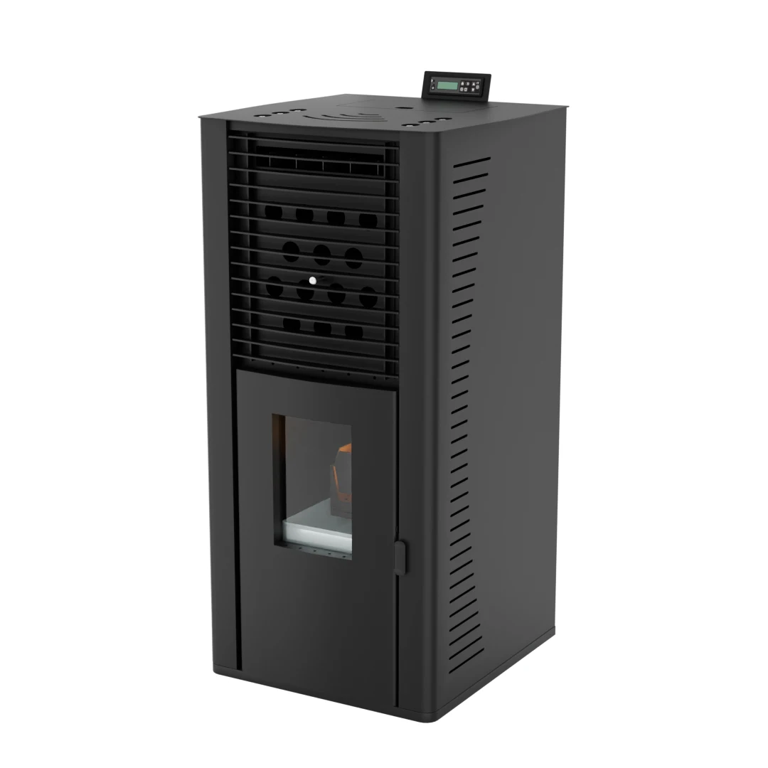 PD-200 15kw WiFi Pellet Stove Heater With Remote Control Freestanding Steel Modern Indoor Apartment Bedroom Living Room Kitchen