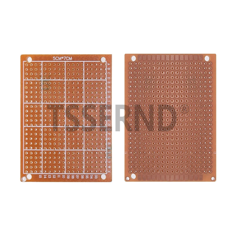 10 Stück 5x7 cm einseitige Leiterplatte PCB 5*7 cm Breadboard Protoboard universelle Leiterplatten DIY-Set gelb