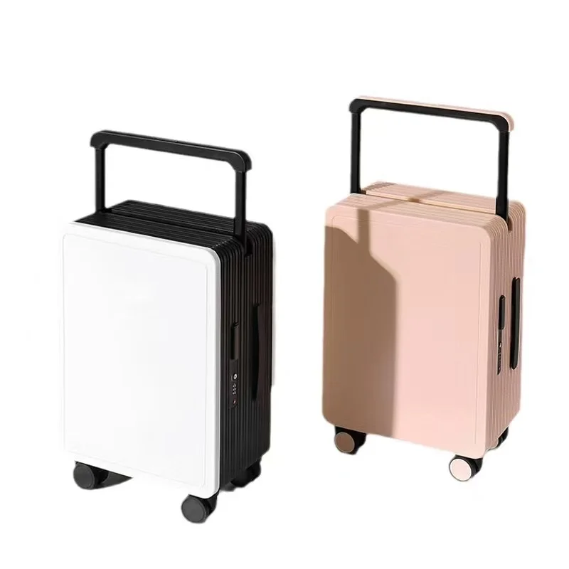 Nesting custom luggage suitcase pink travel suitcases 24 Inch Travel Luggage Wide Handle compression packing cubes for travel