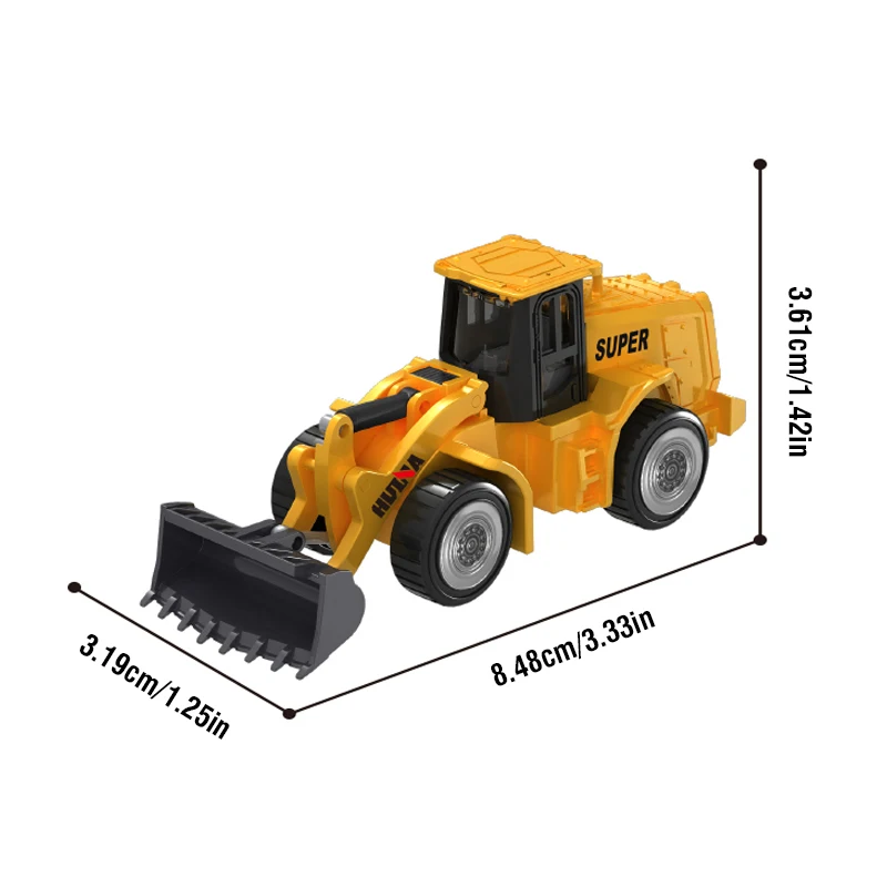 HUINA 1/80 Mini Legering Heftruck Graafmachine Model Auto Kinderen Speelgoed Techniek Voertuig Dump Truck Speelgoed voor Jongens Kinderen Verjaardagscadeautjes