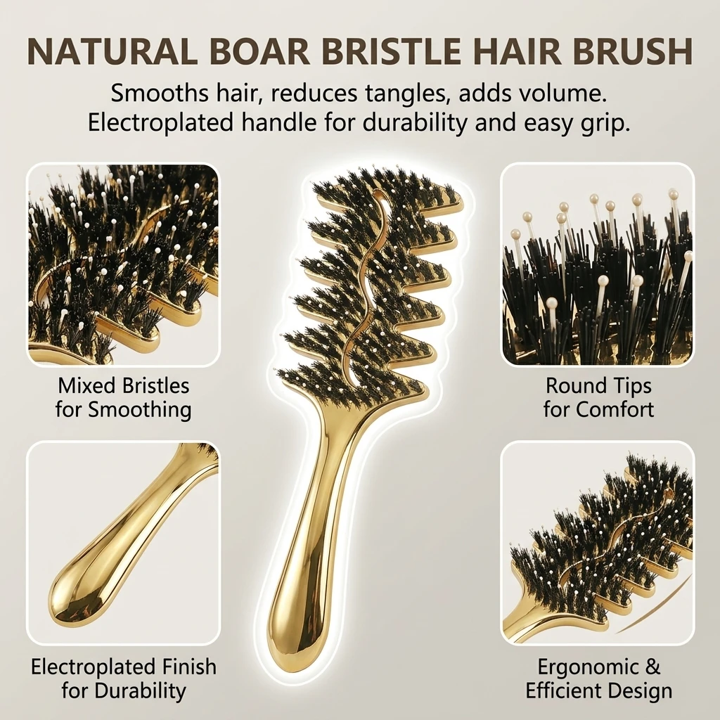 Peine Profesional para Peluquería, Reduce el Enredado, Peine para Cabello Voluminoso, para Hombres y Mujeres, Accesorio de Estilismo para Barbería