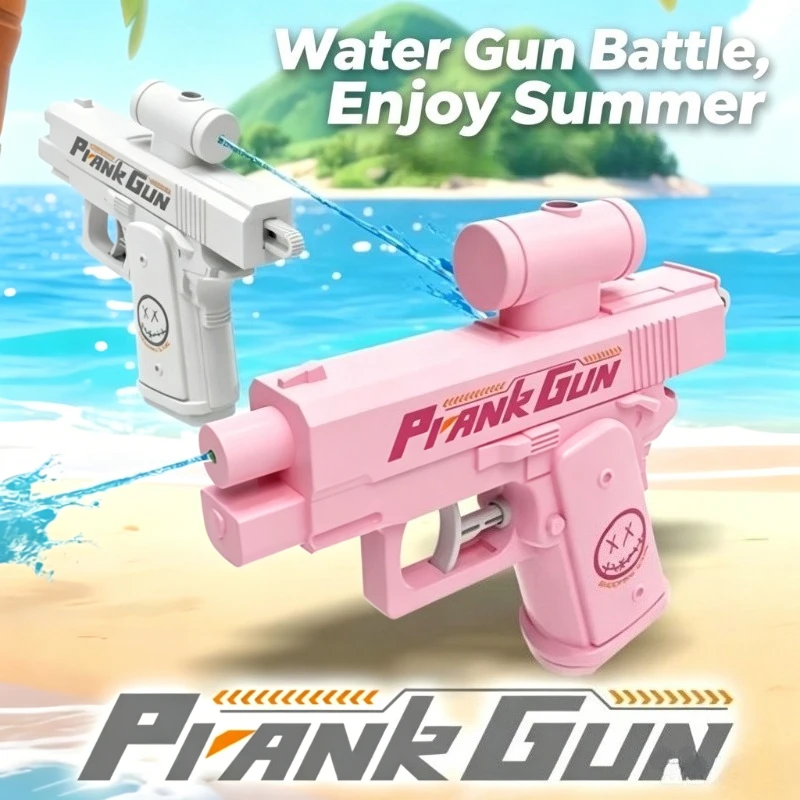 Doppelseitige Umkehr-Wasserpistole Scherzartikel Tragbarer Mini-Wassersprüher Sommer Outdoor Strand Pool Kampfspiel für Kinder und Erwachsene