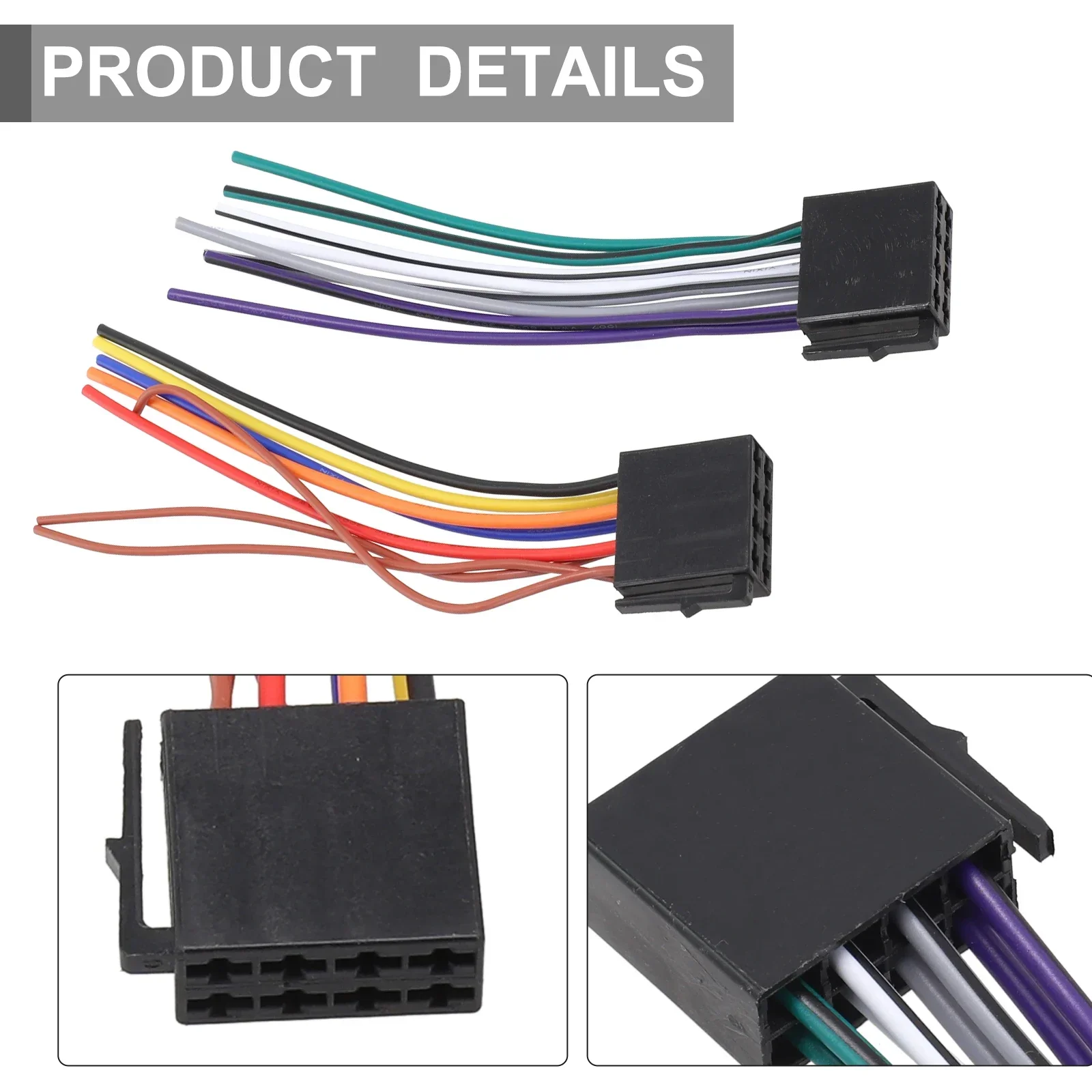 

Car Stereo Radio ISO Cable Adapter ABS Male Plug To Female Connector Wiring Harness Auto Radio Adapter Wire ABS