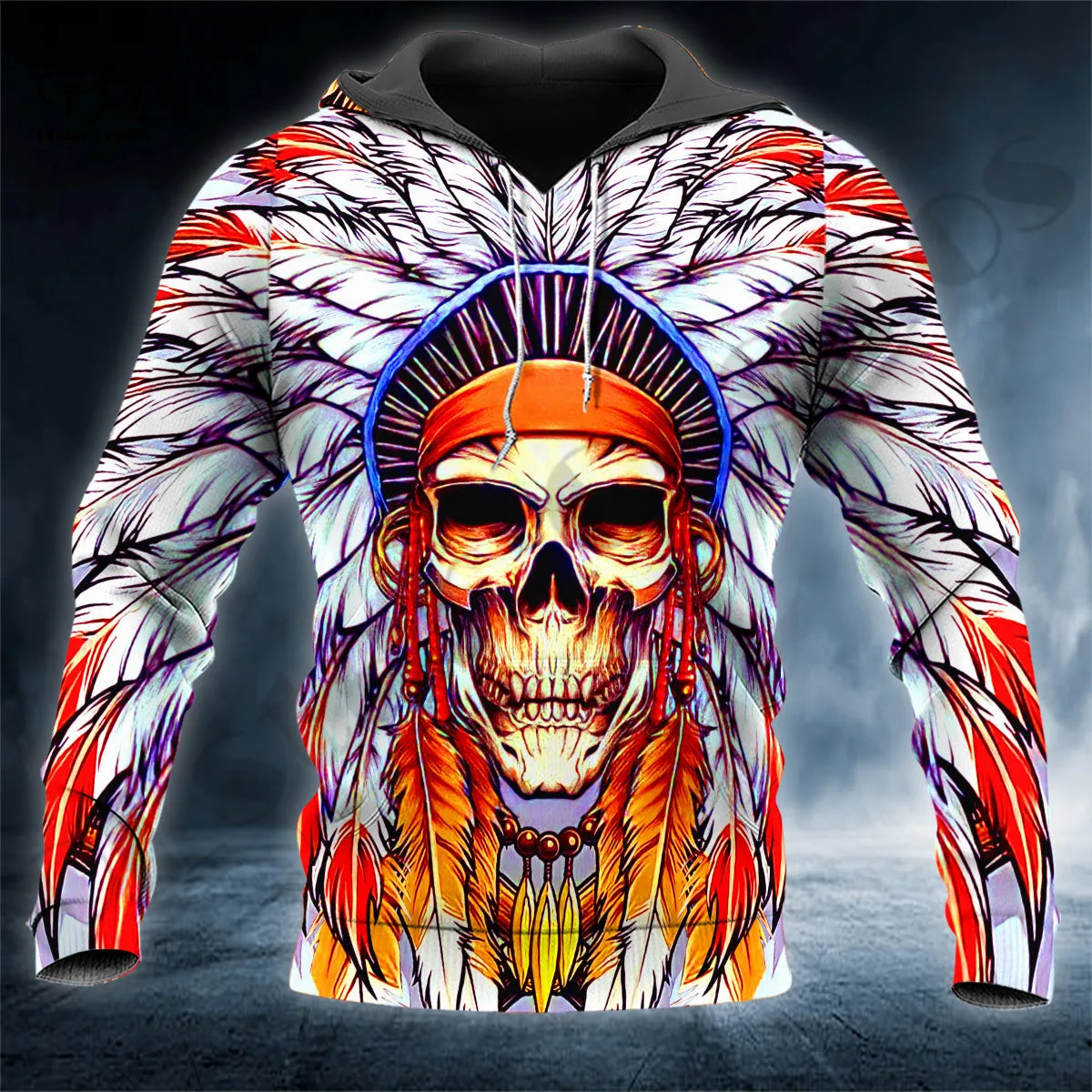 PLstar Cosmos Newest 3D Print Colorful Native Skull Funny Gift Harajuku Streetwear Casual Unique Unisex Hoodies/Sweatshirt/Zip 4