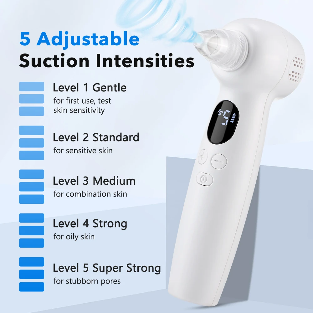Blackhead Remover Pore Vacuum Face Cleaner Electric Pimple Acne Black Head Removal USB Rechargeable Nose Acne Extractor Tool
