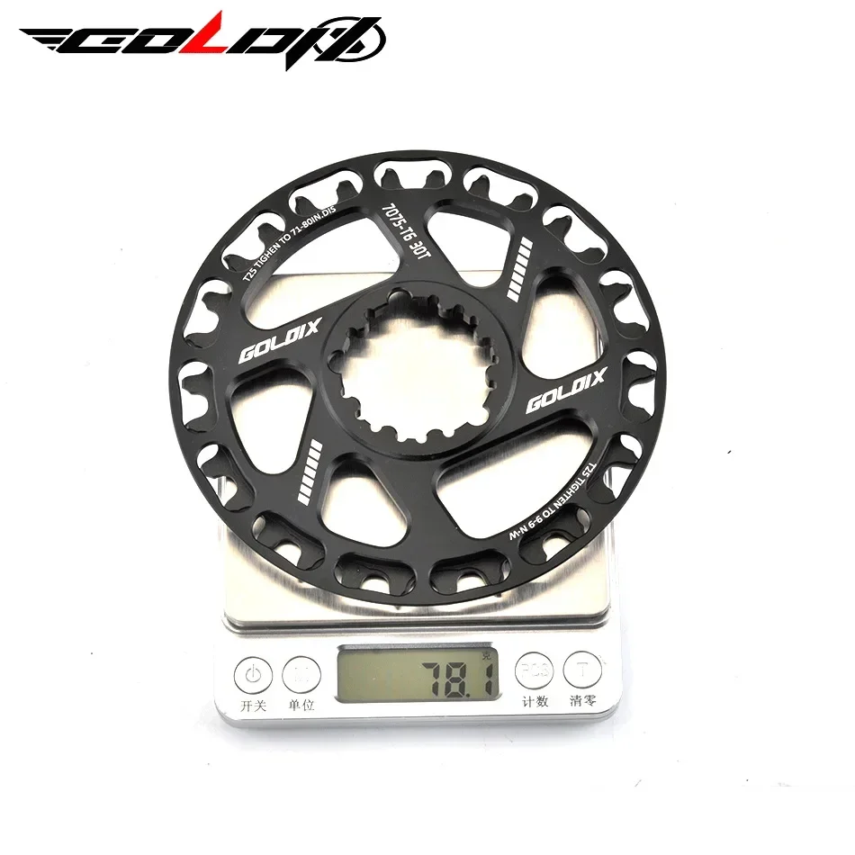 GOLDIX MTB Bike with Guard Plate Children\'s Crank Chainring Accessories Ultra-light Hollow Positive Negative Teeth Crankset