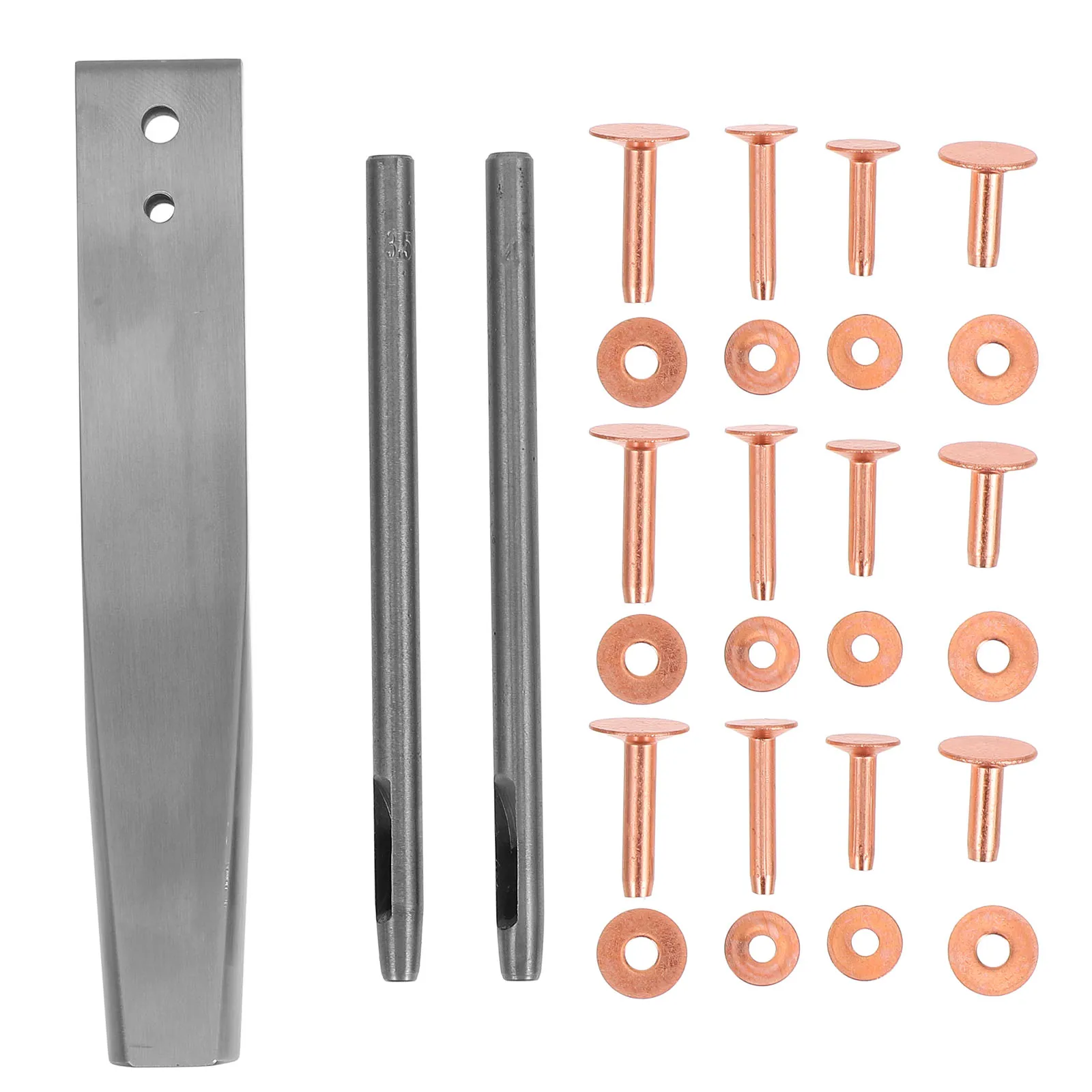 

43pcs Copper Rivets Kit 4 Sizes Rivet Set Installation Tools for Belts Wallets Collars Punk Craft Handmade Bag