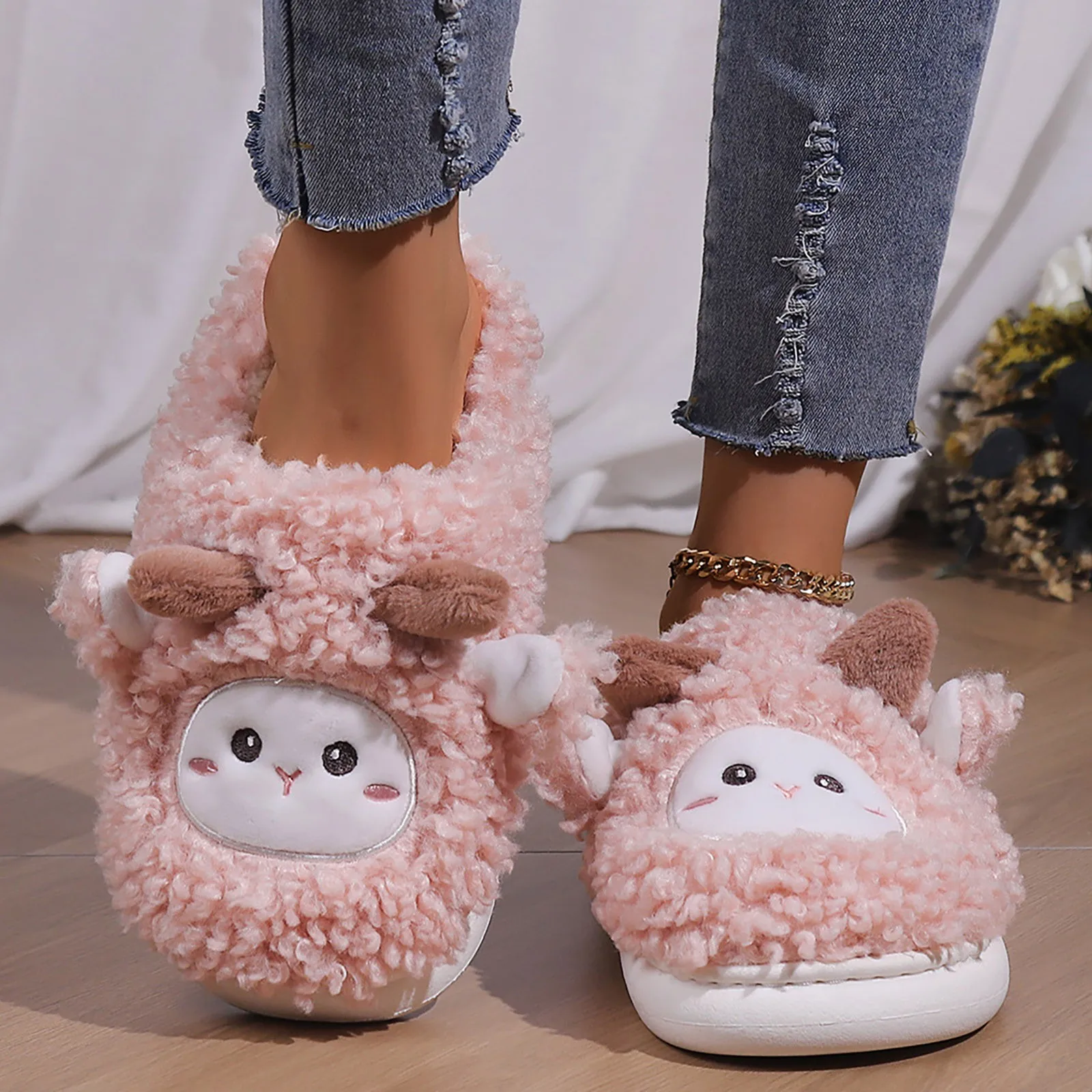 Indoor Women  Non-slip Slippers Slides Comfortable  Bottom Soft insole Home Shoes Thick Slipper New Autumn Winter Women Slippers