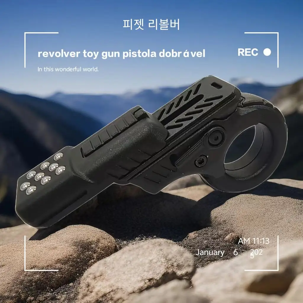 Revólver pistola de juguete pistola dobrável, pistola de juguete revólver, Fidget Guns Toys Metal, pistola deslizante fidget,сskenннер sitoв kastв eus,,,이,