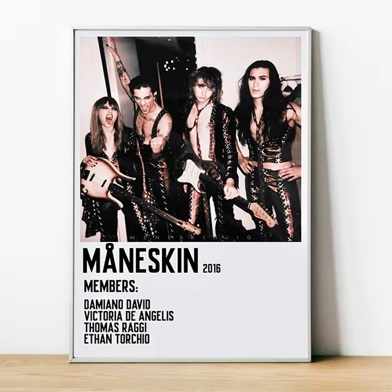 

Måneskin Rock Music Band Stars Poster Anime Paintings for Bed Room Decors Aesthetic Pinterest Painting on Canvas Home Decor Wall