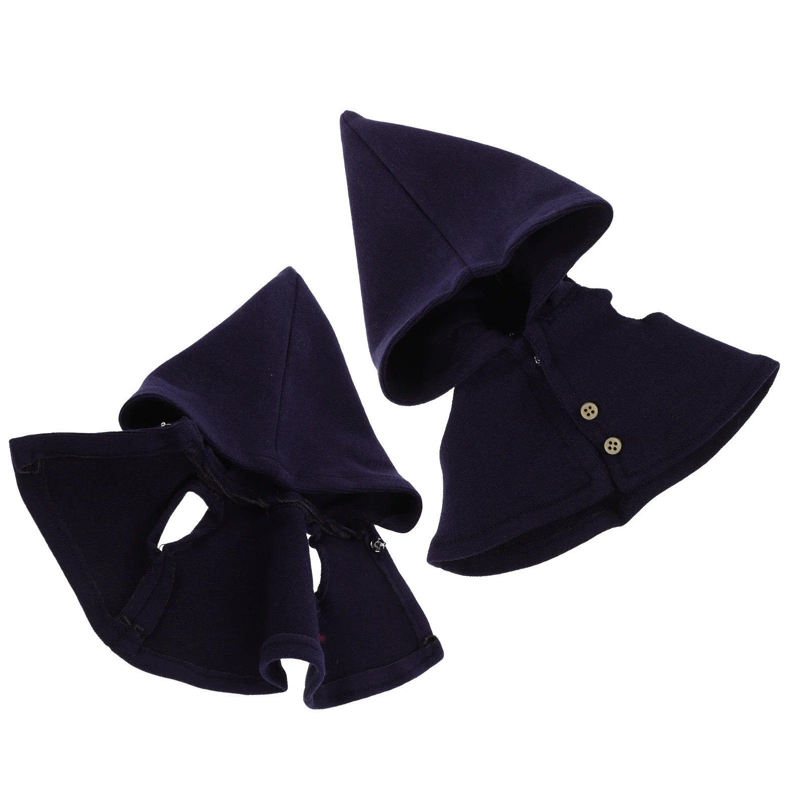 

2Pcs Wizard Cloak Mini Fairy Hooded Cape Outfit Figures Cosplay Witch Costume DIY Crafting Party Present Reusable Clothes