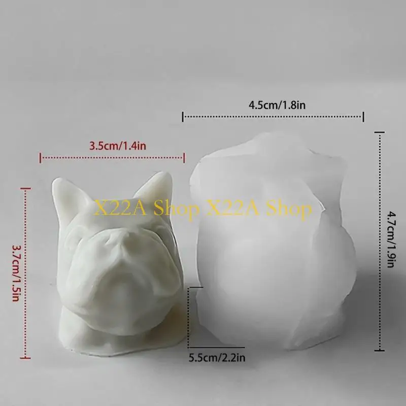 

Unique Lovely Dog Head Mold Durable Silicone Candles Mould for DIY Enthusiasts