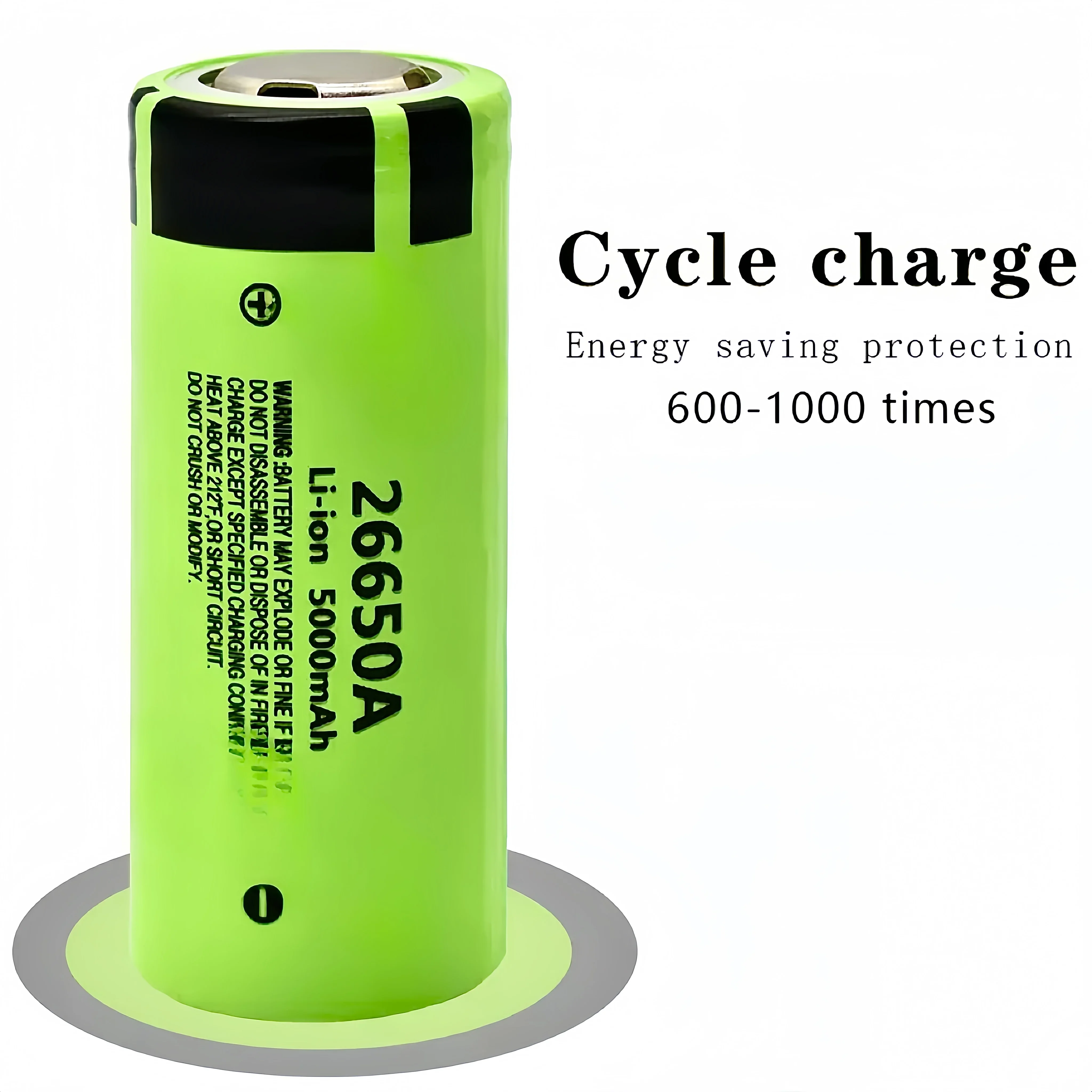 100% Original high quality 26650 battery 5000mAh 3.7V 50A lithium ion rechargeable battery for 26650A LED flashlight