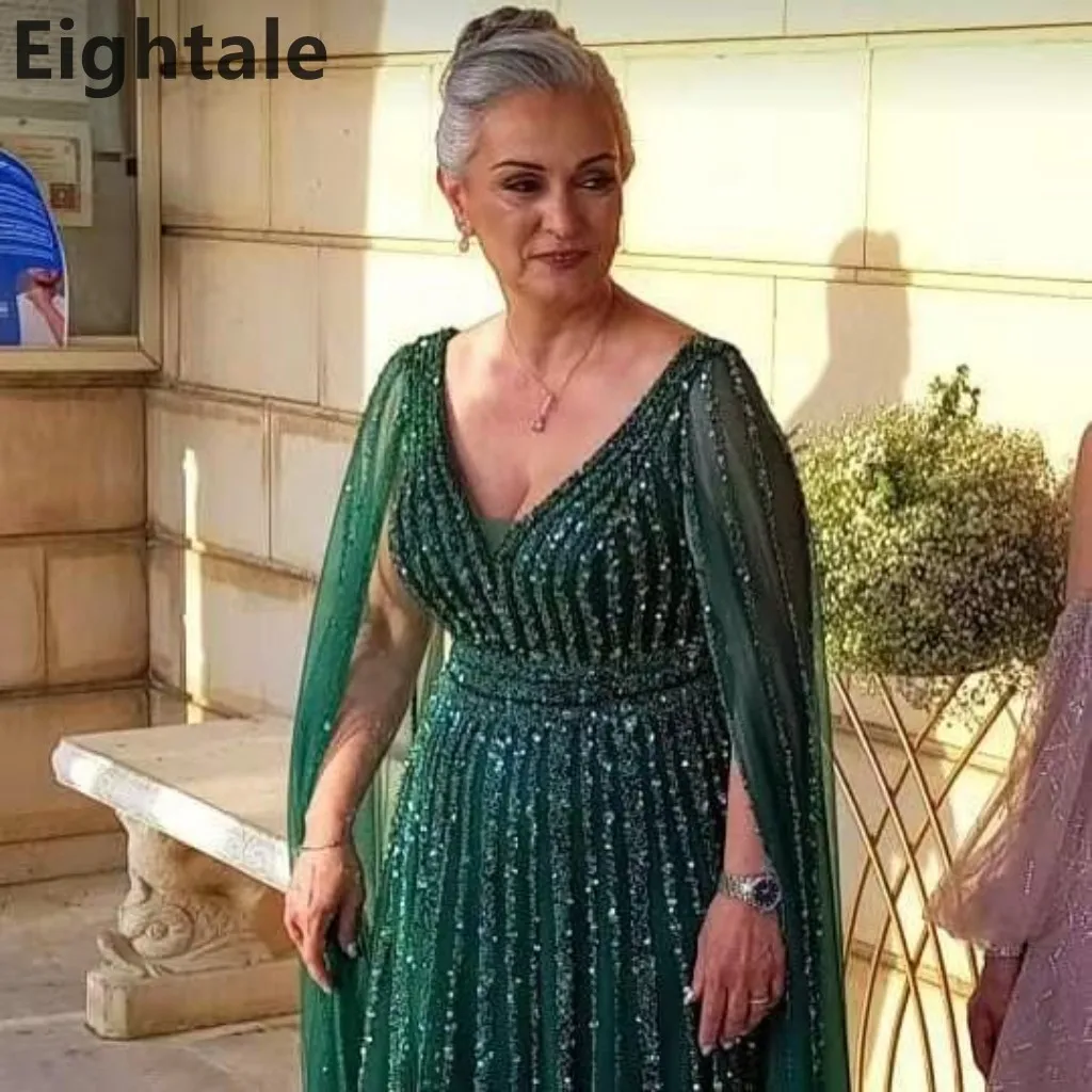 

A Line Shinning V Neck Evening Dresses For Wedding Party Long Luxury 2025 Sequined Formal Prom Dress Dubai Party Gown Customized