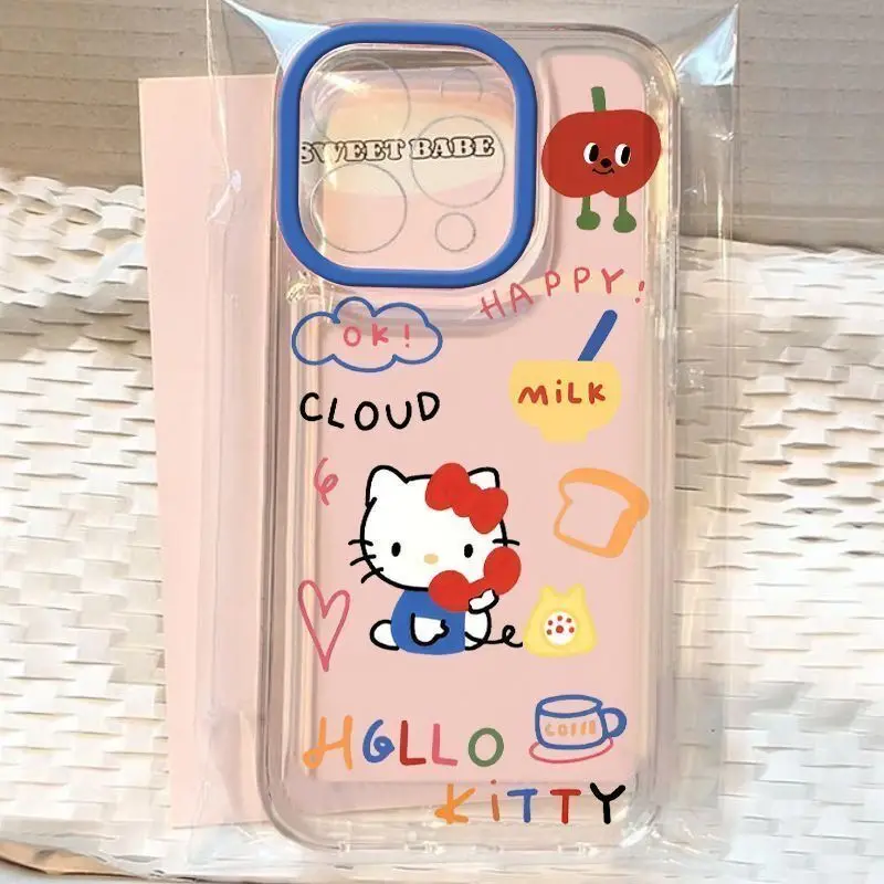 

Sanrio Hello Kitty Clear Space Phone Case For Vivo Y03 Y16 Y17 Y17S Y19 Y21 Y28 Y36 Y52S Y55S Y73S Y75 Y78 Y100 4G 5G Cover