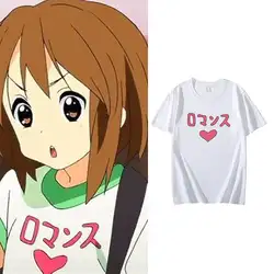 Anime K-ON T-Shirt Hirasawa Yui Cotton Short Sleeve Shirt Unisex Tops Kawaii Tee