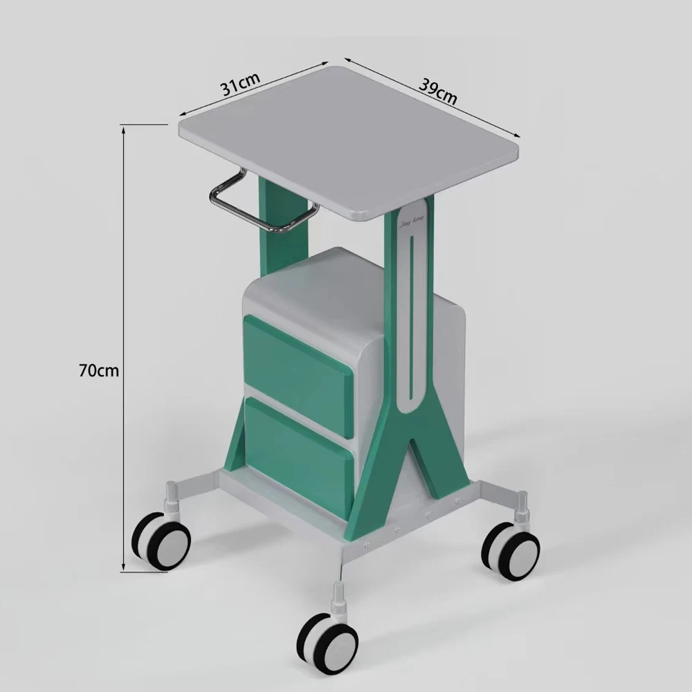 New Design Commercial Furniture Facial Spa Machine Metal Cart Beauty Salon Trolley With 4 Wheels