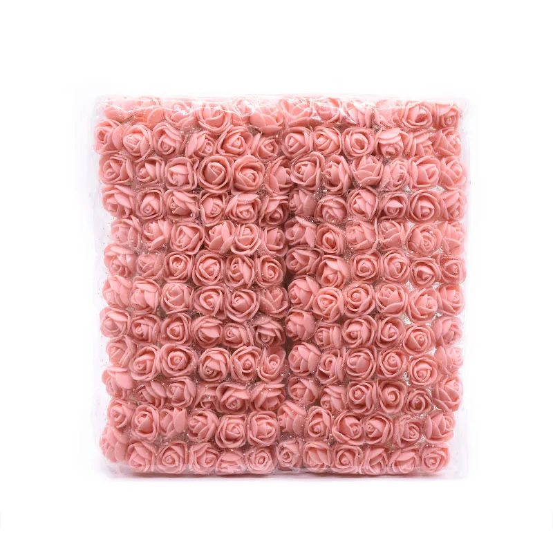 144 Pieces 2cm Foam Mini Teddy Bear of Roses Decorative Home Decor Accessory Wedding Christmas Garland DIY Artificial Flowers