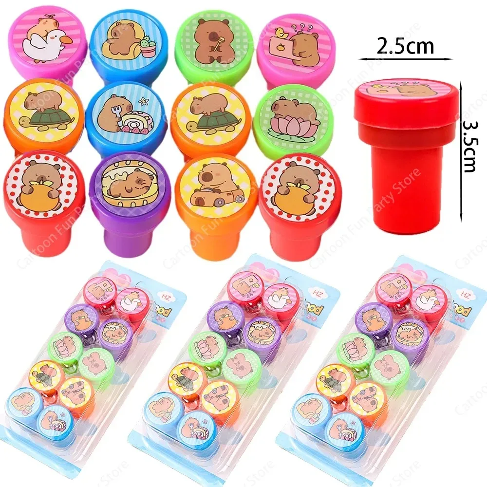 

Capybara Stamps Party Favors Animal Capybara Seal Stamps for Kids Boys Girls Birthday Giveaway Souvenir Baby Shower Gifts