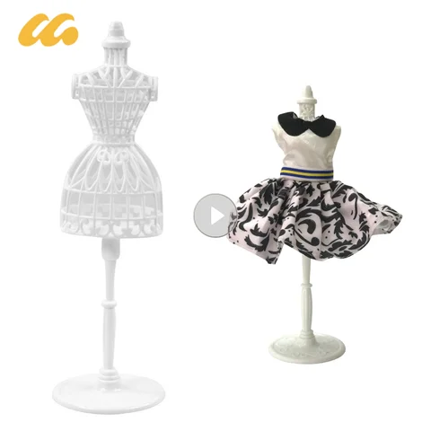 6 Points Doll 30cm Sweet Barbie Doll Mannequin Stand Display Toy Accessories Clothes Stand Fantasy Doll Display Holder Supplies